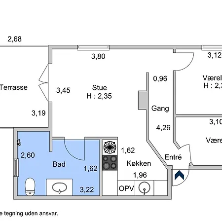 Apartament 3-room With Free Parking And Terrace Aalborg
